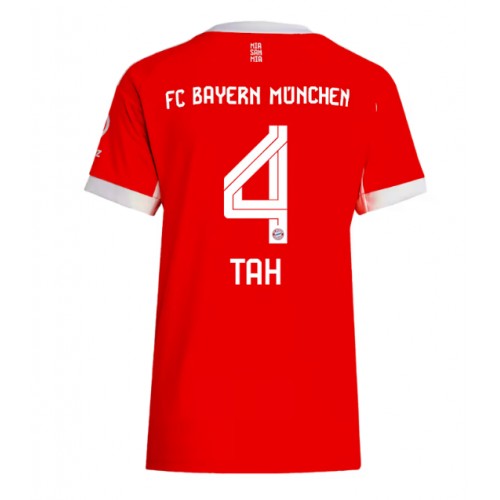 Lacne Ženy Futbalové dres Bayern Munich Jonathan Tah #4 2025-26 Krátky Rukáv - Domáci